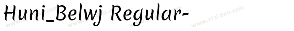 Huni_Belwj Regular字体转换